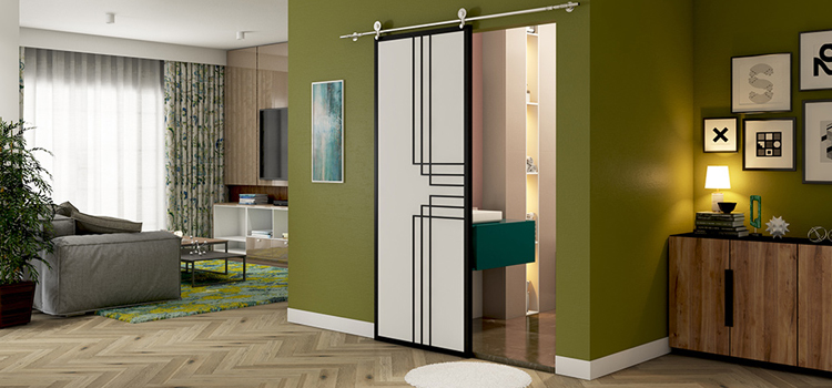 sliding bathroom door installation in Martinez
